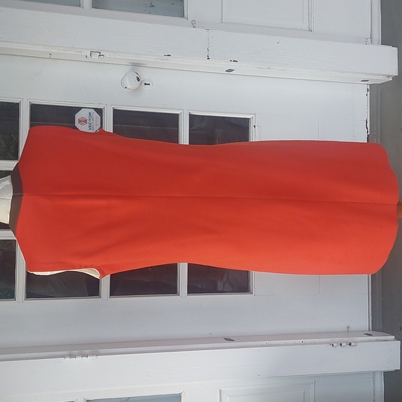 Knitmakers Vintage Orange Dress with Matching Suit Jacket size Medium - Picture 7 of 13